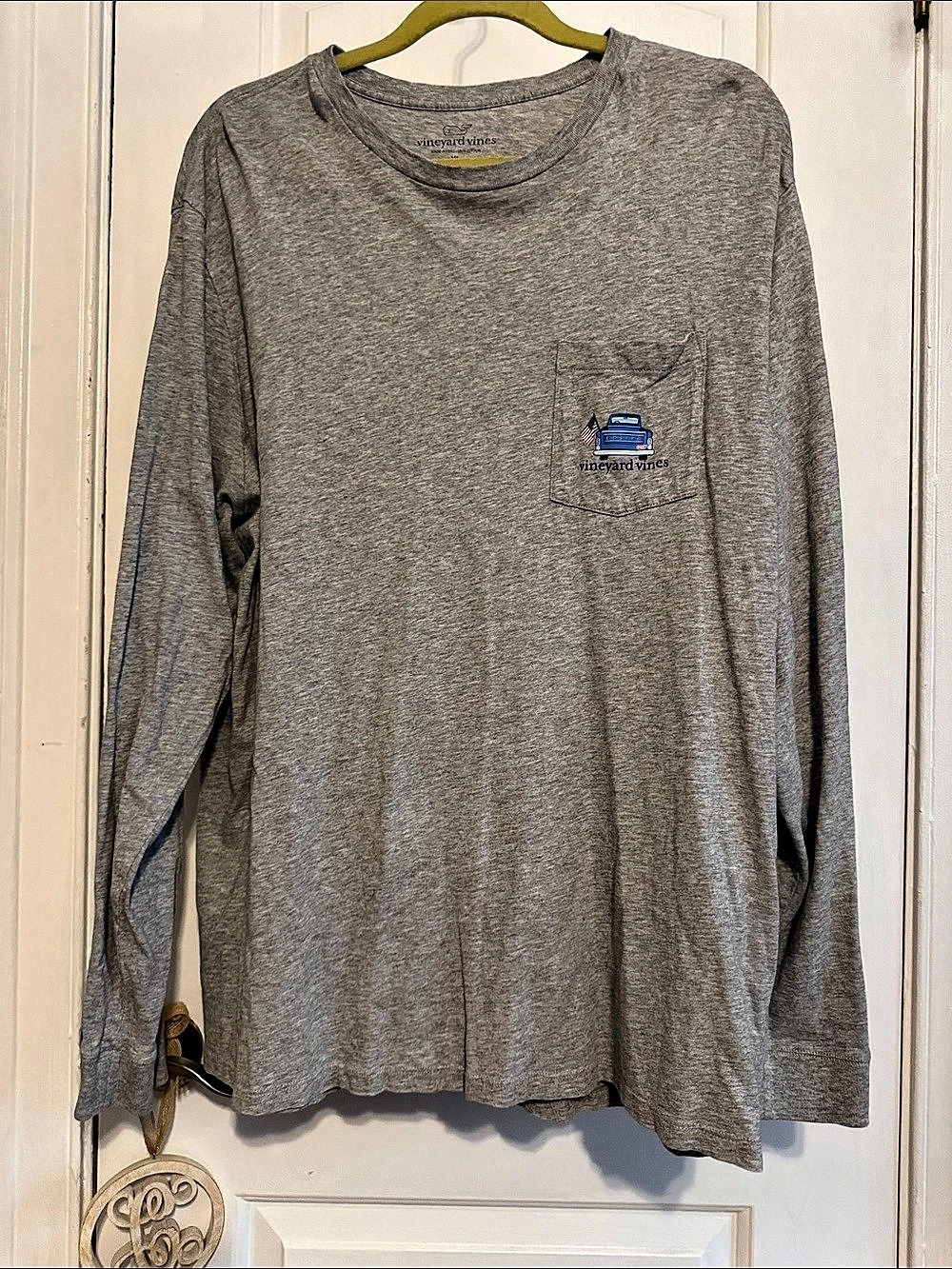 vineyard vines Long-Sleeve Pocket T-Shirt Gray XL